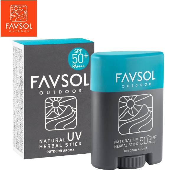 [FAVSOL OUTDOOR] ナチュラル UV ハーバルスティック 高機能UVプロテクト 日焼け止め 天然アロマ 虫除け 国内正規品