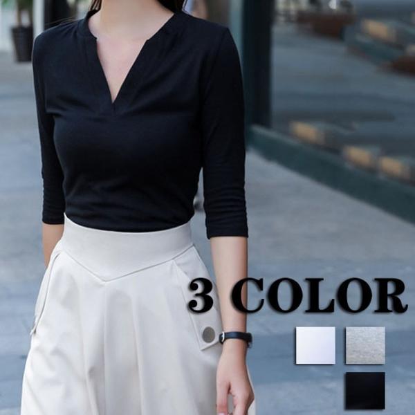 レディース 無地tシャツ 五分袖 カットソー 半袖 Vネック インナー ベーシック Tシャツ レディース シンブル 春 夏 3色 Buyee Buyee Japanischer Proxy Service Kaufen Sie Aus Japan