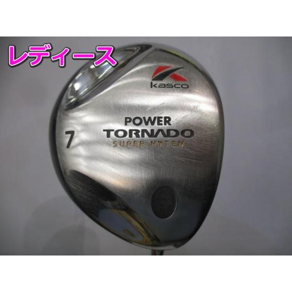 ■種別：レディースフェアウェイウッド　■メーカー：キャスコ■モデル：パワートルネードF　■シャフト：パワートルネードF　Eスペック■フレックス：L　■ロフト：23■本数：1　■番手：7W■長さ：40　■クラブ重量：298■ライ角：59　■バ...