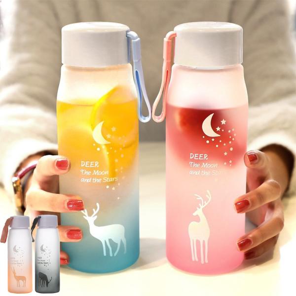 ウォーターボトル 500ml おしゃれ タイムマーカーボトル 水筒 ボトル 洗いやすい 漏れ防止 アウトドア ランニング  ストラップ  サーモス不可