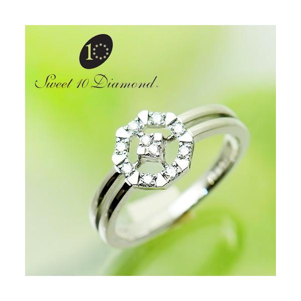 �X�C�[�g10�_�C�������h Sweet 10 Diamond K18WG �_�C�������h �����O   0.10ct �@WRD1R022W   �y���K�ۏ؏��t���z<