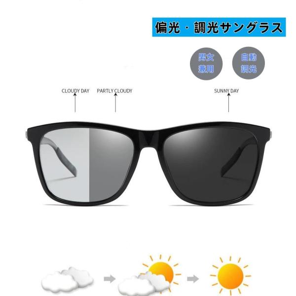即納 サングラス メンズ 偏光 調光 uvカット 釣り スポーツ 調光レンズ 紫外線カット レディース おしゃれ 20代 30代 40代 50代 60代 アウトドア