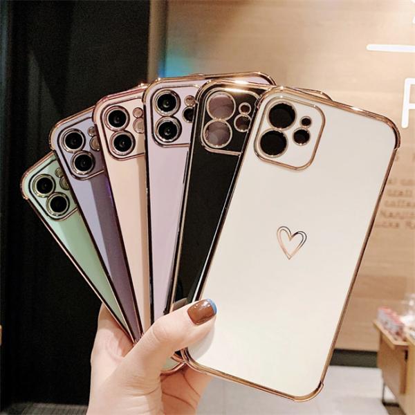 iPhoneケース iphone15 ケース カメラ保護 ハート  iphone15promax ケース カバー  iphone14ケース 大人 可愛い 高級感 phone13 phone12 phone11