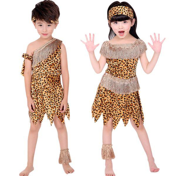 ハロウィン 衣装 インディアン人 原始人 戦士 キッズ ダンス衣装 子供用 コスチューム ハロウイン コスプレ衣装 インディアンガールズ パーティー イベント 舞台