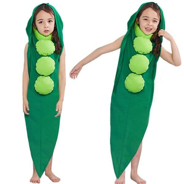 ハロウィン衣装 さやえんどう 野菜 子供 コスプレ衣装 着ぐるみ えんどう豆 さやエンドウ 変装 エンドウ豆 コスチューム 女の子 男の子 食べ物コスプレ レ