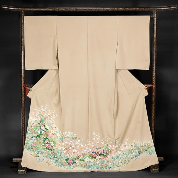 付け下げ 加賀友禅 落款入り 正絹 反物 付け下げ 加賀友禅 落款入 蒸栗色 正絹 反物 加賀友禅特集