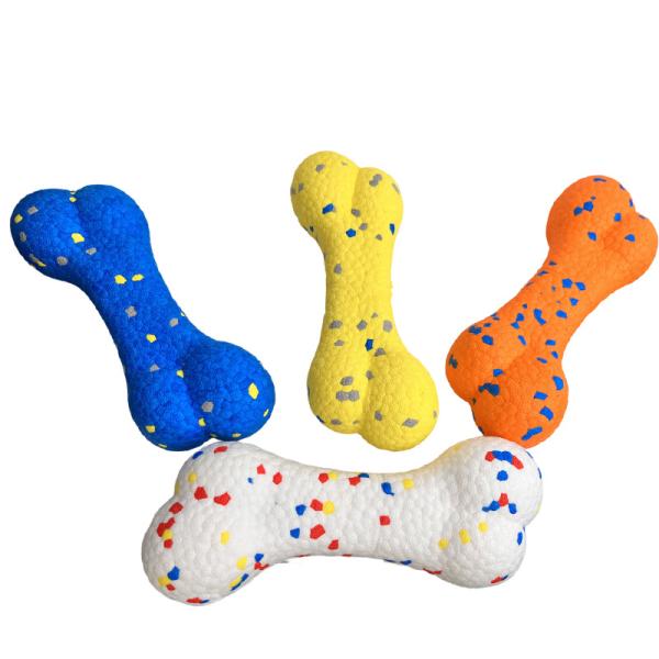 犬用おもちゃ ラバートイ ドッグトーイ 骨型 ボーン 玩具 噛むおもちゃ ペット用品 グッズ ストレス解消 オモチャ カミカミ カラ
