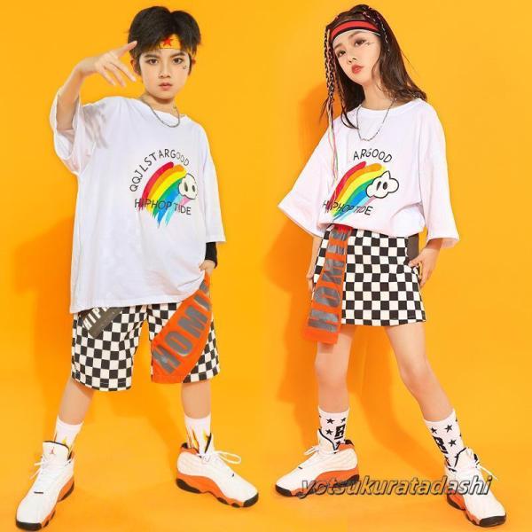 ダンス服装 体操服 JAZZ DANCE tシャツ スウェット キッズチアリーダー hiphop ヒップホップ 女の子 ステージ衣装 ダンスウェア 子供 応援団 運動会 甲子園 チアガール衣装 舞台演出服　おしゃれ　ストリート系　B系　K-...