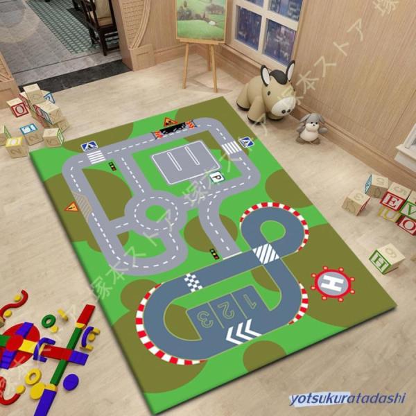 プレイマット 子供部屋マット お遊びラグ こども用 園児 キッズラグ