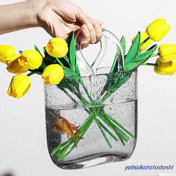 フラワーベース ガラス クリア 花器 花瓶 一輪挿し ガラスボトル