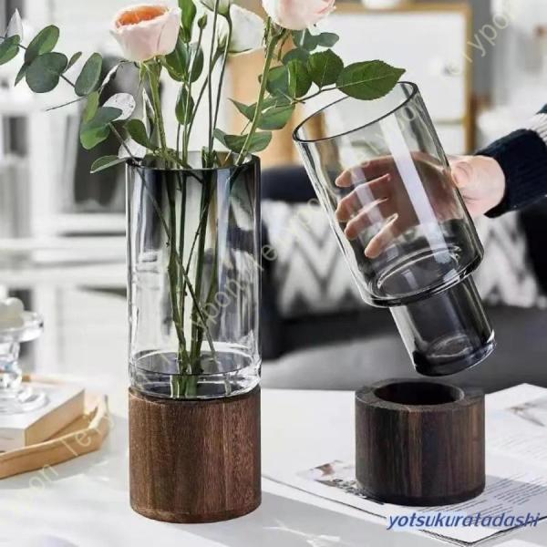 フラワーベース かびん セパレート ガラス ユニーク モダン