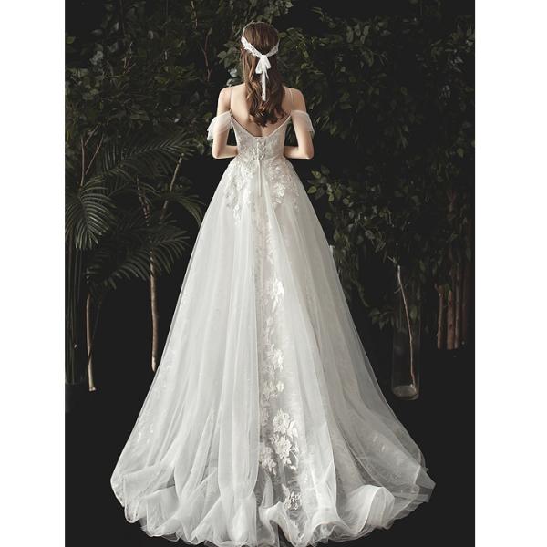 格安人気 ウェティグドレス パーティードレス Aラインドレス ロングドレス 結婚式 二次会 海外挙式 花嫁 安い 大きいサイズ 発表会 ワンピース おしゃれ 前撮り トレーン 公式の Nooitmeergrasmaaien Be