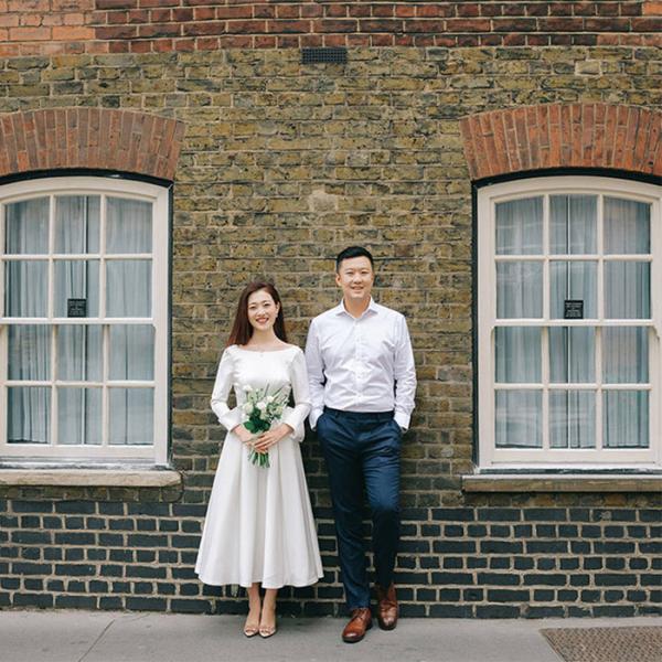 新しい 二次会 結婚式 ワンピース ミモレ丈 長袖 ウェディグドレス 花嫁 カジュアル 前撮り おしゃれ お呼びばれ 発表会 ドレス 演奏会 結婚式 パーティドレス エンパイアライン サイズ M Cocotazocateringllc Com