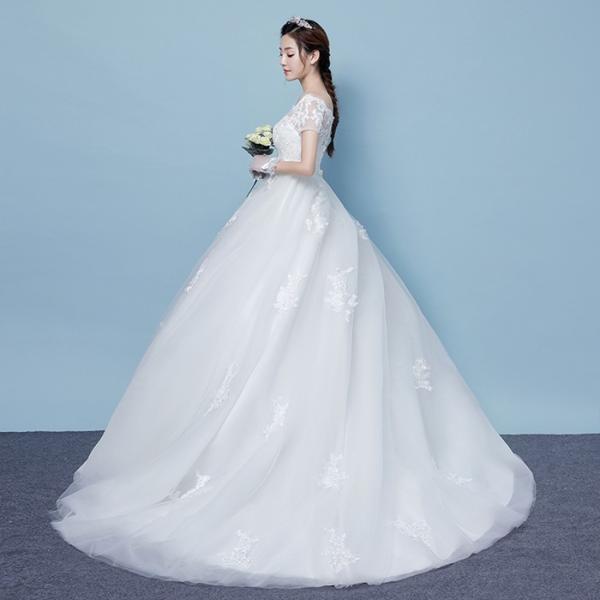 本店は ウェディグドレス マタニティドレス 白 花嫁 二次会 ワンピース 大きいサイズ ドレス 結婚式 パーティードレス ロングドレス 安い トレーン付き 袖あり 送料無料 激安特価 Nooitmeergrasmaaien Be