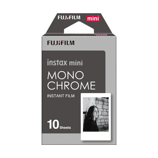 （まとめ）富士フイルム チェキ用フィルムinstax mini モノクローム 1パック(10枚)〔×5セット〕