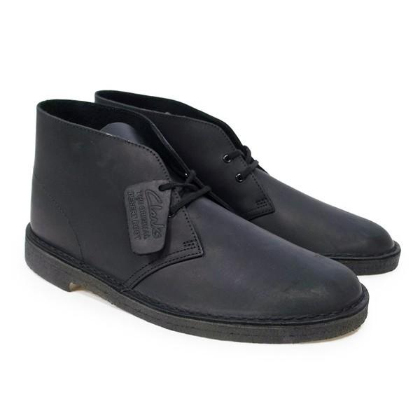 CLARKS クラークス デザートブーツ シューズ DESERT BOOT BLACK LEATHER ブラック 黒 ラストワン