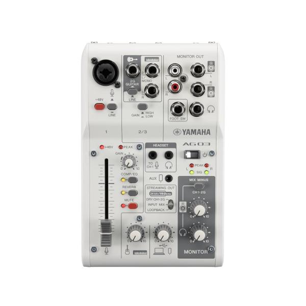 新品 ヤマハ(YAMAHA) ライブストリーミングミキサー 3チャンネル ホワイト AG03MK2 W