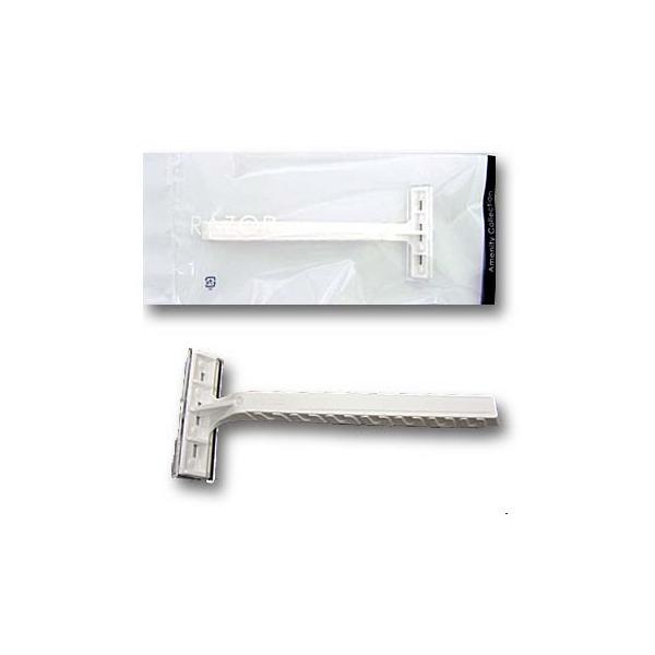 クリアシリーズ　カミソリ　ドルコ 2枚刃 　白ハンドル　（1セット250個入）1本あたり31.1円（税込）