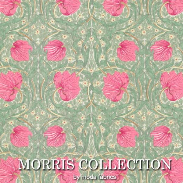 モリス柄 生地 手芸 花柄 モダ・ファブリックス 切売り (10cmあたり) 約幅110cm 10センチ単位 シーチング生地 ピンパネル 8365-63 (Y) ピンパーネル 爆買