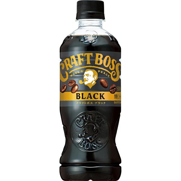 コーヒー クラフトボス 無糖ブラック 500ml×24本 サントリー ペットボトル (※沖縄県配送不可)