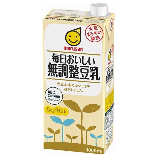 (2ケース以上送料無料_おまとめ注文用) マルサン 毎日おいしい無調整豆乳 1000ml×6本 1L パック マルサンアイ