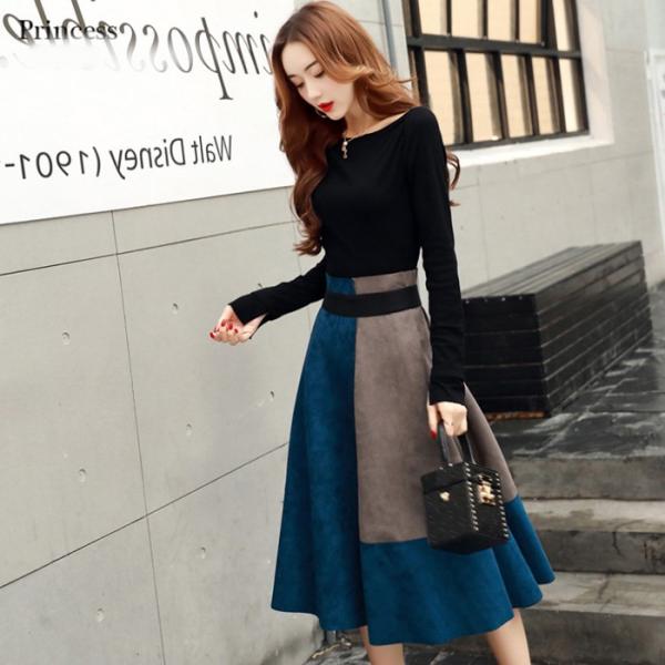 セットアップ レディース スカート 秋冬 膝丈 フレア ロング丈 切り替え 秋 冬 トップス カットソー 微起毛 暖か 長袖 ロングスカート 着痩せ Buyee 日本代购平台 产品购物网站大全 Buyee一站式代购 Bot Online