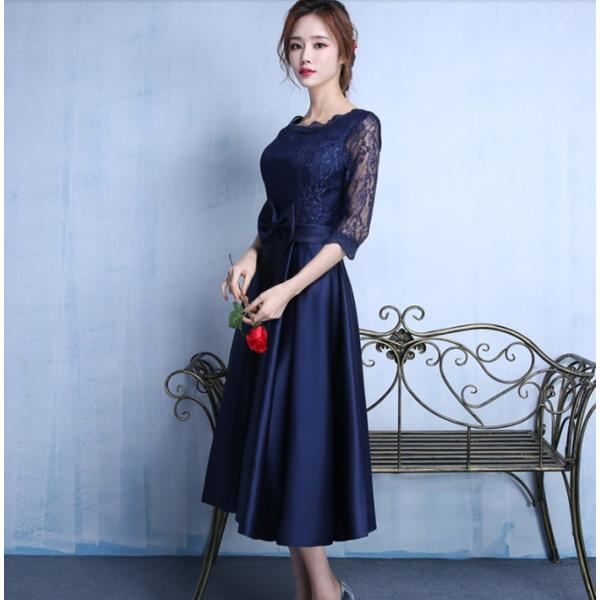 パーティードレス 結婚式 ドレス 袖あり 二次会 ドレス ウェディングドレス ミモレ丈 二次会ドレス 花嫁 パーティドレス 披露宴 お呼ばれドレス 卒業式as Buyee Buyee 日本の通販商品 オークションの代理入札 代理購入