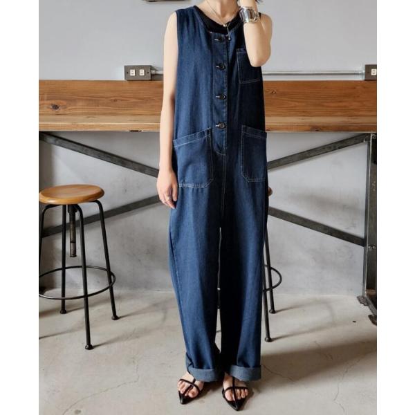 デニムサロペット サロペット パンツ レディース 春 夏 秋 デニム