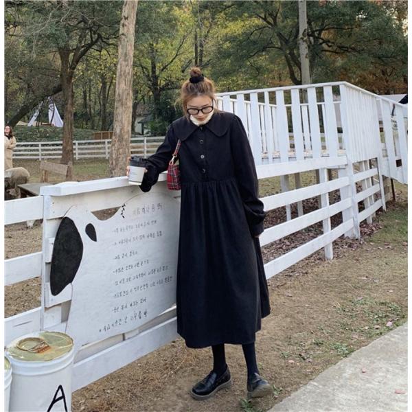 【美品】DIOR アイボリー コーデュロイ ワンピース ６（110） 長袖 美品】DIOR アイボリー コーデュロイ ワンピース 6（110） 長袖