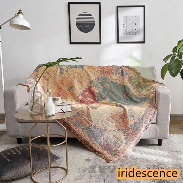マルチカバー ブランケット 毛布 あったか 壁掛け布 伝統 世界地図