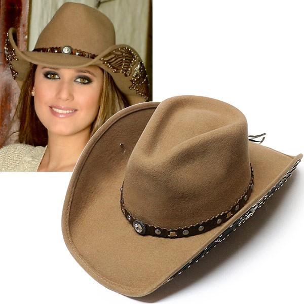 ウエスタンハット ワイヤー入り 帽子 テンガロンハット 衣装 黒