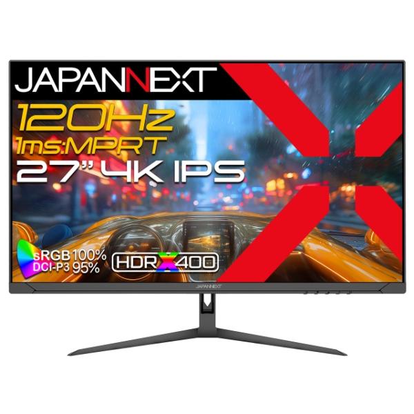 JAPANNEXT ゲーミングモニター 27型 JN-IPS27G120U-C6 JAPANNEXT 27インチ IPSパネル搭載 120Hz/1ms(MPRT)対応 4K