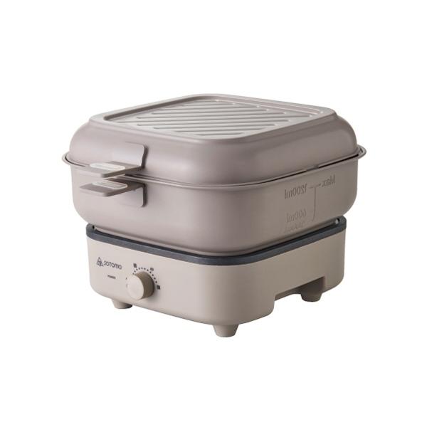 アピックス ホットプレート SOTOMO ASC-700-GY [グレイッシュ] アピックス ホットプレート SOTOMO ASC-700-GY [グレイッシュ] : ユー