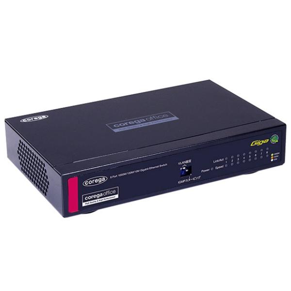 corega CO-BSW08GTXVL2 ネットワーク機器 VLAN コレガ（Corega） ネットワークハブ CO-BSW08GTXVL2 [ネイビー] : ユー