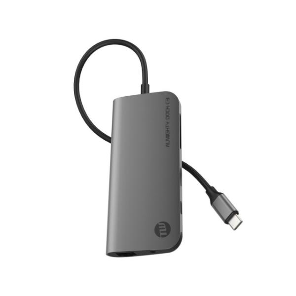 他サイト： チューンウェア USBハブ ALMIGHTY DOCK C3 TUN-OT-000057 [スペースグレイ]の商品画像