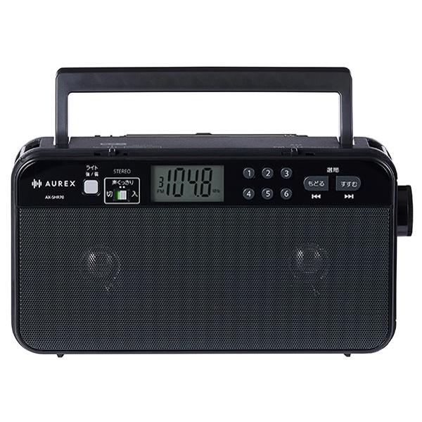 TOSHIBA 東芝 ラジオ AUREX AX-SHR70(K) [ブラック] : ユープラン