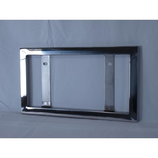 中型車用ナンバー枠横385ｍｍ×縦220ｍｍ×厚さ15ｍｍ字光式不可写真の緑の板はナンバープレートと同サイズです（緑の板は付属しません。）ナンバー枠はプレートから上下それぞれ2.5ｃｍずつ大きくなります。事前にセンサーへの影響をご確認くださ...