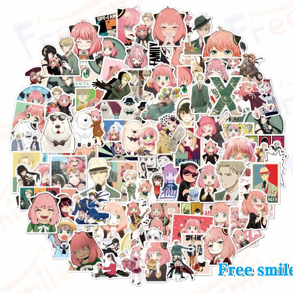 ステッカー仕様 スパイファミリー ステッカー 100枚セット サイズ：5-8cm。100％写真と同じく、防水、安全無毒、再利用可能。ステッカー素材 高精細印刷、切断でPVC材料で作られています、ステッカー 簡単に貼り付けたり剥がしたりできま...