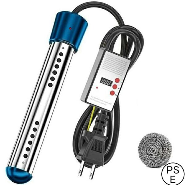 投げ込みヒーター トラベルケトル 1500Wポータブル電気浸漬給湯器 電気給湯器 お風呂 浸水給湯器 湯沸かしヒーター 時間予約