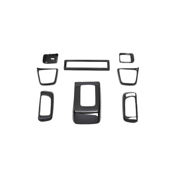 ピアノブラック) 3D インテリアパネル 8P ハイゼットカーゴ S700系