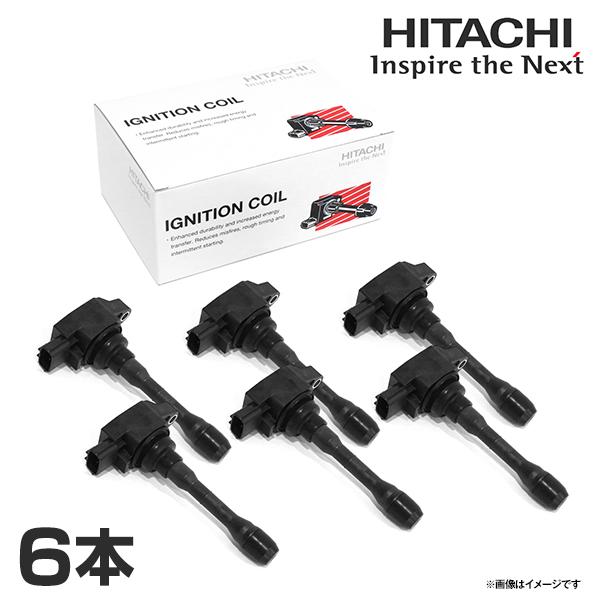 U09114-COIL セドリック/グロリア MY34 イグニッションコイル 6本 アステモ (旧日立) 日産 交換 パーツ 参考純正品番 22448-2Y700