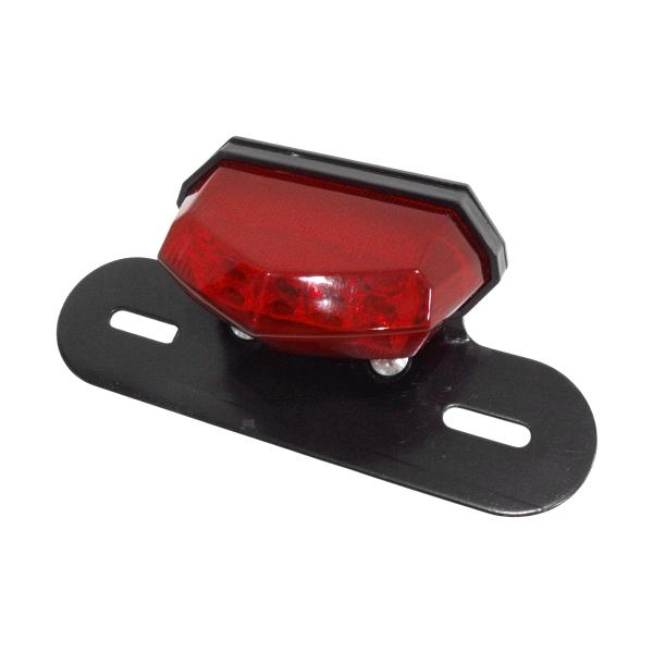 バイク用 ミニ LED テールランプ 12V ブレーキ連動 ナンバー灯 搭載 マウント一体型 ボルト ナット付き ナンバーステー バイク レッド