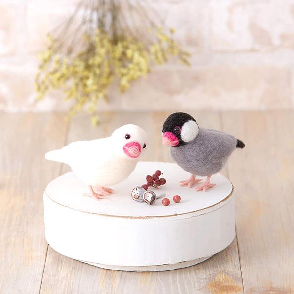 他サイト： ハマナカ フェルトキット アクレーヌでつくる桜文鳥と白文鳥 H441-526の商品画像