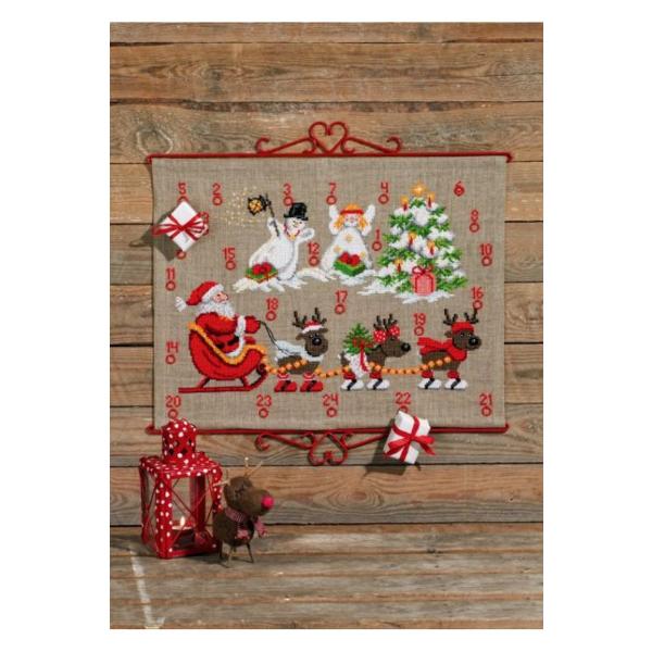 DMC（ペルミン社）「REINDEER &amp; SNOWMAN（トナカイと雪だるま）」PERMIN CROSS STITCH KITS ペルミン クロスステッチキット I/34-9224