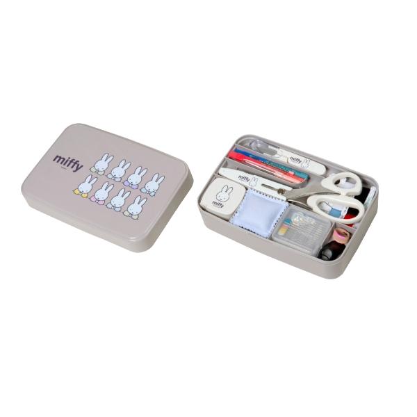 Misasa ミササ ミッフィー ソーイングセット うす型タイプ グレージュ 計12点入 19003
