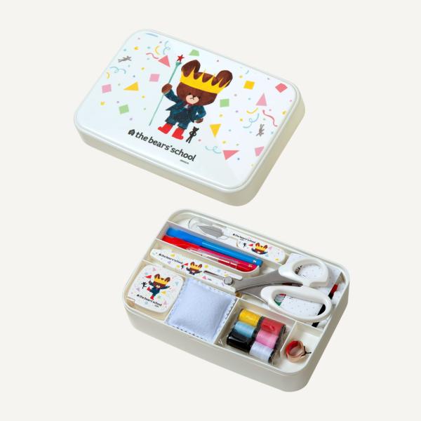 裁縫セット くまのがっこう 小学校 女子 女の子 小学生 おしゃれ かわいい シンプル 大人 子供 ソーイングセット 裁縫道具 うす型タイプ 20th
