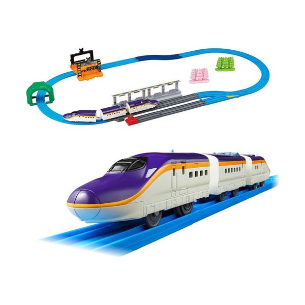 プラレール 連結!E8系つばさ&トミカアーチ踏切セット : ユウセイ堂2号