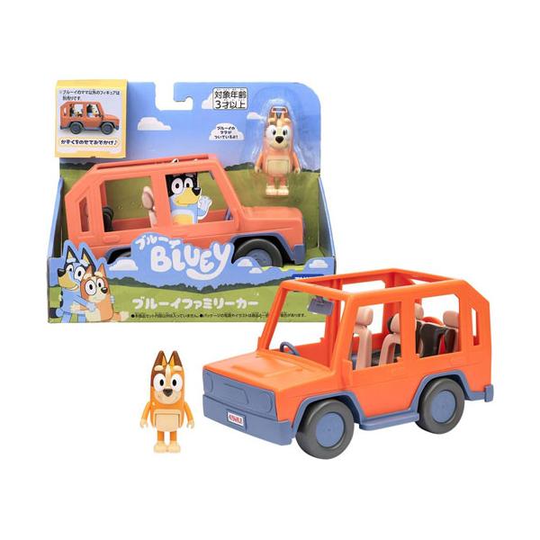 ブルーイ ブルーイファミリーカー 【自動車 ミニカー 人形 本体 おままごと グッズ 雑貨 誕生日 クリスマス プレゼント ギフト 玩具 おもちゃ】アニメ「ブルーイ」の商品が登場!アニメのエピソードにそった、ブルーイファミリーが乗る4WDカ...