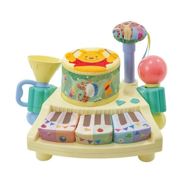 ディズニー やわらかズンチャカバンド くまのプーさん 【ピアノ 太鼓 マラカス 知育玩具楽器 出産祝い ベビートイ 赤ちゃん用 誕生日 クリスマス プレゼント】6つの楽器でかんたん演奏♪布のやわらか楽器セット!6つの楽器でかんたん演奏ができ...