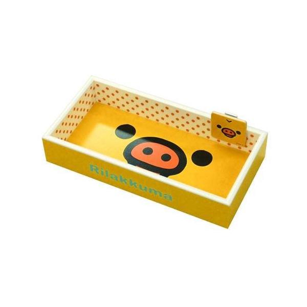 リラックマ 木製 フリーボックス ぱこぱこトレー クリップ付き